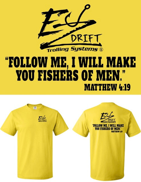 Matthew 4:19 Fisher Of Men Short Sleeve T-shirt, S-3XL